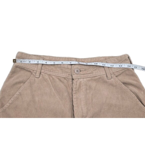 J.GALT Brandy Melville Baggy Wide Leg Corduroy Khaki Pants Beige Size Small - Picture 5 of 7